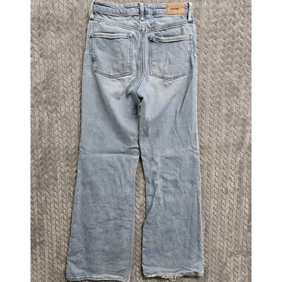 RSQ Flared High Rise Denim Jeans Size 25x31 Light‎ Wash Stressing Faded - Picture 10 of 12